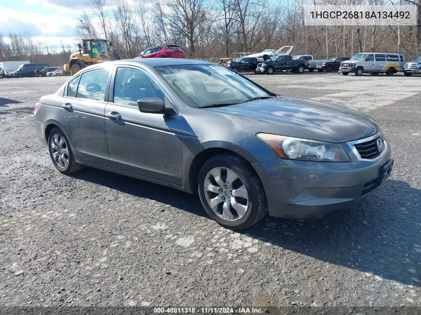 2008 Honda Accord 2.4 Ex-L VIN: 1HGCP26818A134492 Lot: 40811318