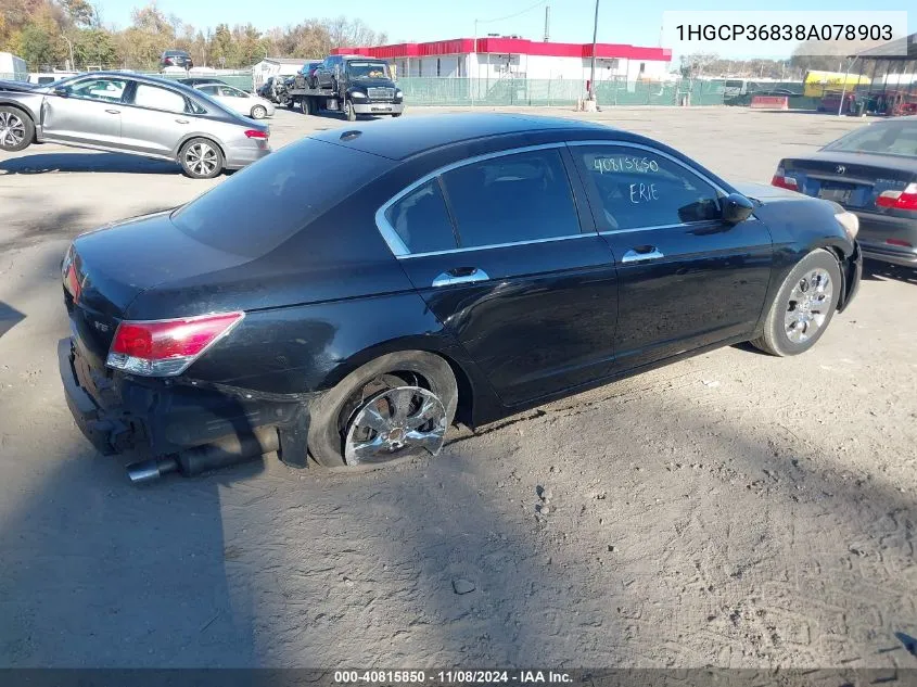 2008 Honda Accord 3.5 Ex-L VIN: 1HGCP36838A078903 Lot: 40815850