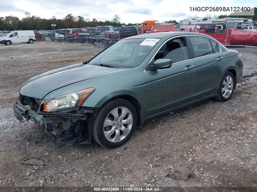 2008 Honda Accord 2.4 Ex-L VIN: 1HGCP26898A122400 Lot: 40823666