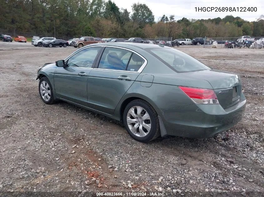 2008 Honda Accord 2.4 Ex-L VIN: 1HGCP26898A122400 Lot: 40823666