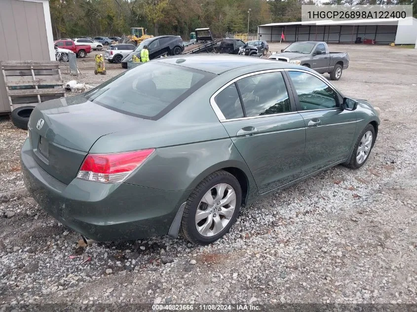 2008 Honda Accord 2.4 Ex-L VIN: 1HGCP26898A122400 Lot: 40823666