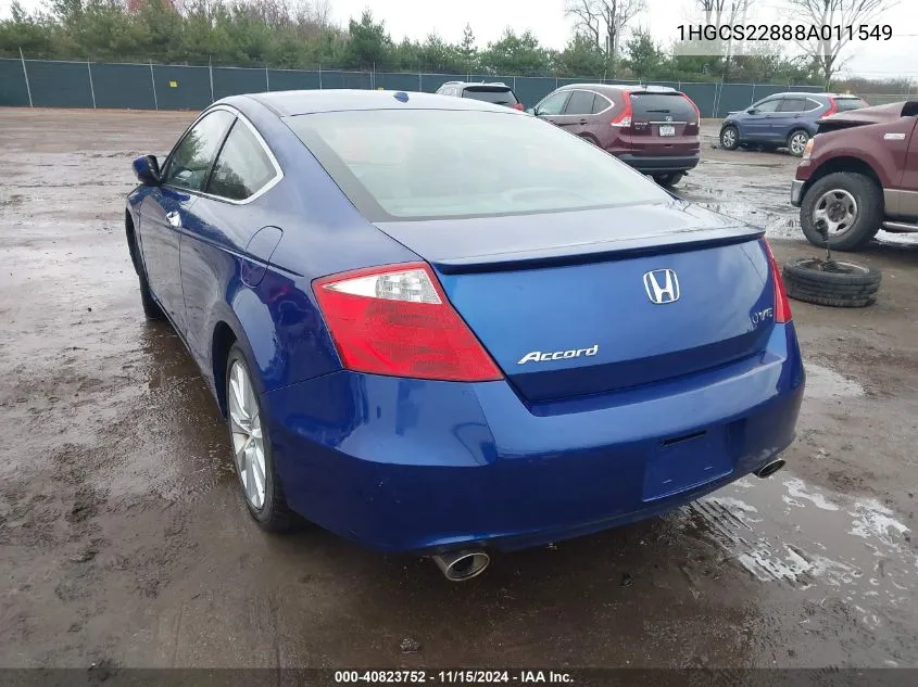 2008 Honda Accord 3.5 Ex-L VIN: 1HGCS22888A011549 Lot: 40823752