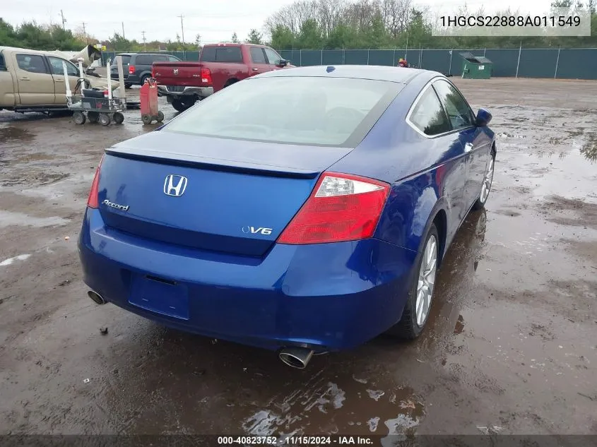 2008 Honda Accord 3.5 Ex-L VIN: 1HGCS22888A011549 Lot: 40823752