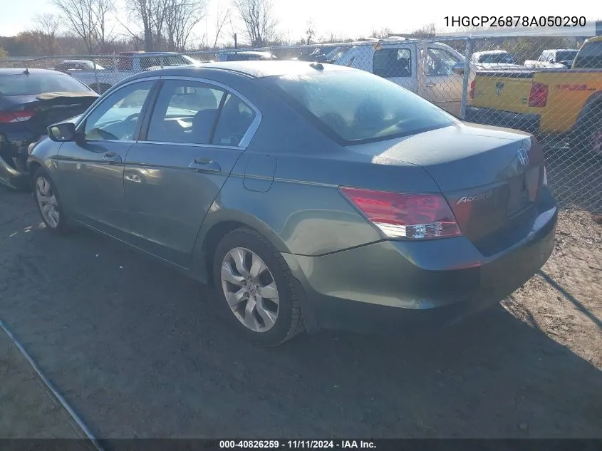 2008 Honda Accord 2.4 Ex-L VIN: 1HGCP26878A050290 Lot: 40826259