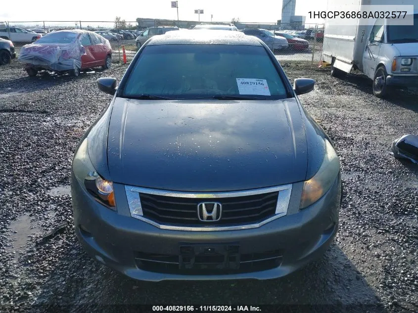 2008 Honda Accord 3.5 Ex-L VIN: 1HGCP36868A032577 Lot: 40829156