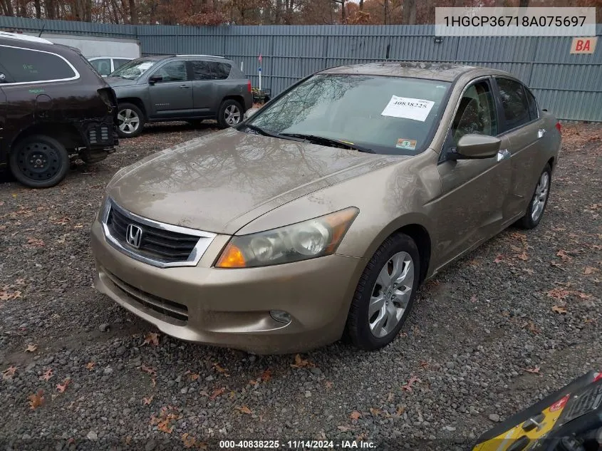 2008 Honda Accord 3.5 Ex VIN: 1HGCP36718A075697 Lot: 40838225