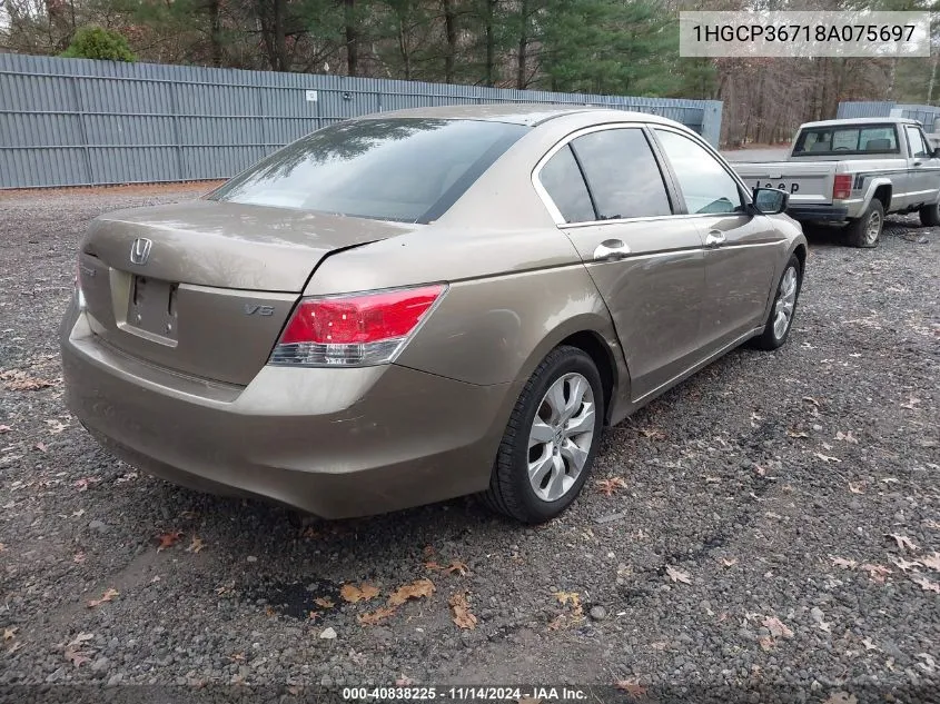 2008 Honda Accord 3.5 Ex VIN: 1HGCP36718A075697 Lot: 40838225