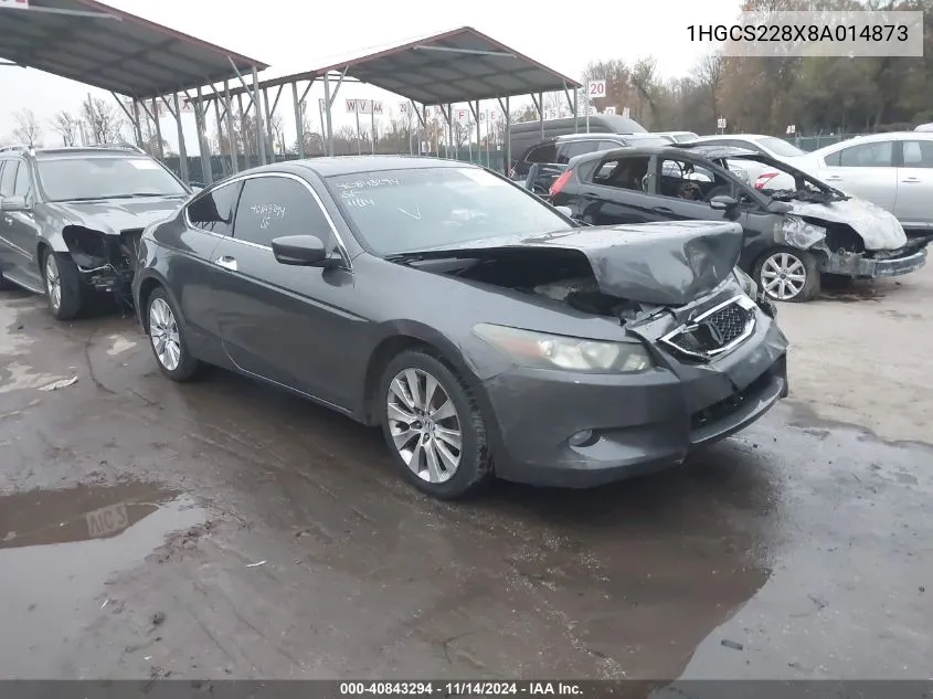 2008 Honda Accord 3.5 Ex-L VIN: 1HGCS228X8A014873 Lot: 40843294