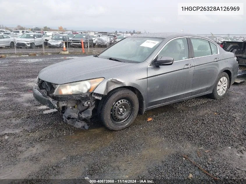 2008 Honda Accord 2.4 Lx VIN: 1HGCP26328A126969 Lot: 40873988