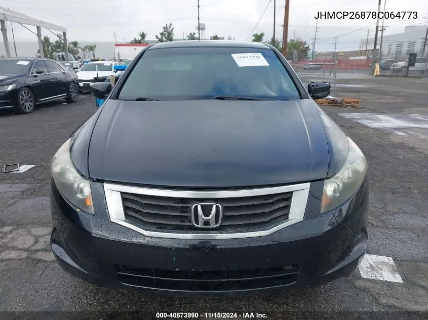 2008 Honda Accord 2.4 Ex-L VIN: JHMCP26878C064773 Lot: 40873990