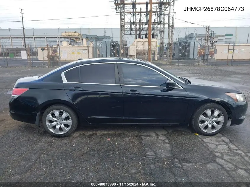 2008 Honda Accord 2.4 Ex-L VIN: JHMCP26878C064773 Lot: 40873990