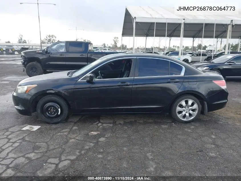 2008 Honda Accord 2.4 Ex-L VIN: JHMCP26878C064773 Lot: 40873990