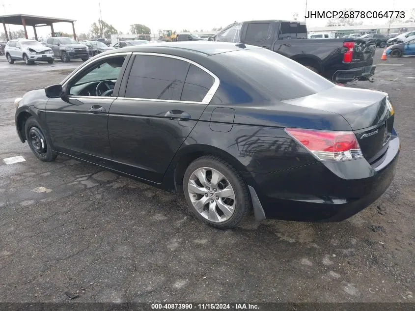 2008 Honda Accord 2.4 Ex-L VIN: JHMCP26878C064773 Lot: 40873990