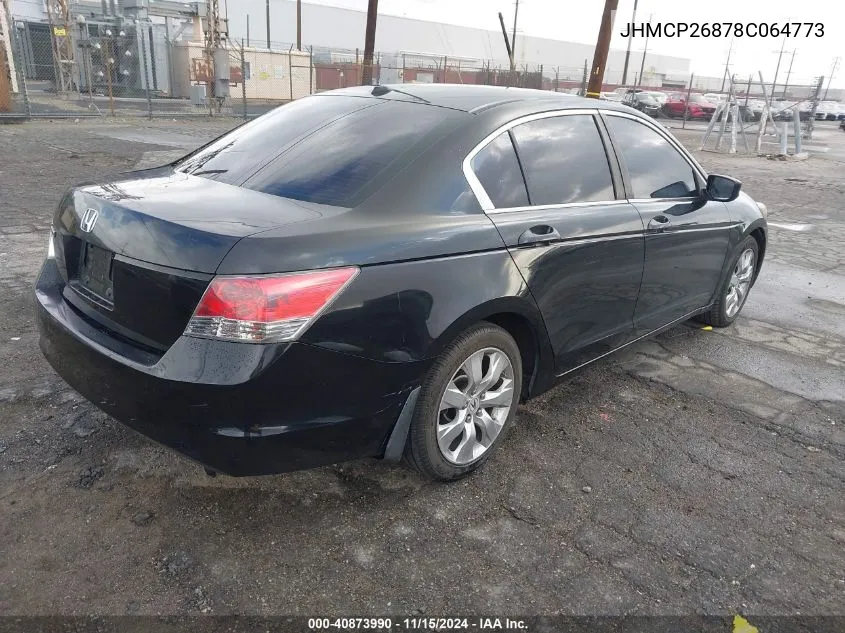 2008 Honda Accord 2.4 Ex-L VIN: JHMCP26878C064773 Lot: 40873990