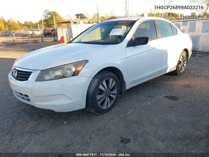 2008 Honda Accord 2.4 Ex-L VIN: 1HGCP26898A033216 Lot: 40877517