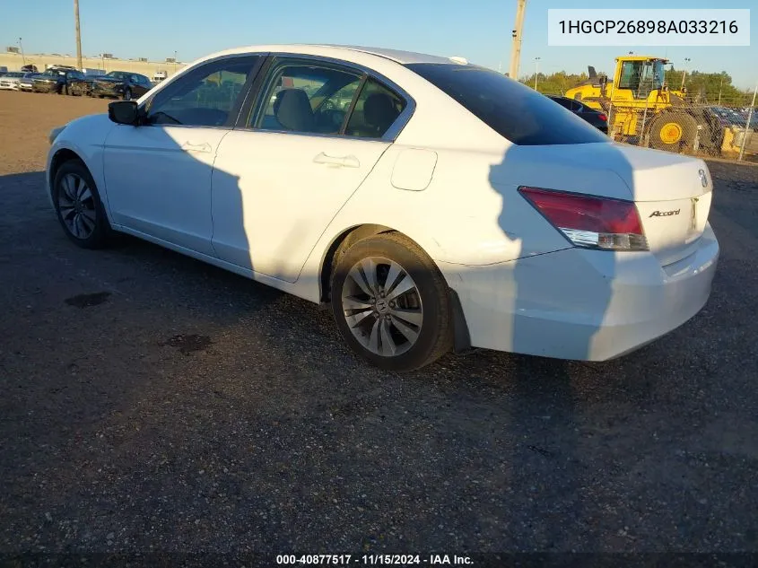 2008 Honda Accord 2.4 Ex-L VIN: 1HGCP26898A033216 Lot: 40877517