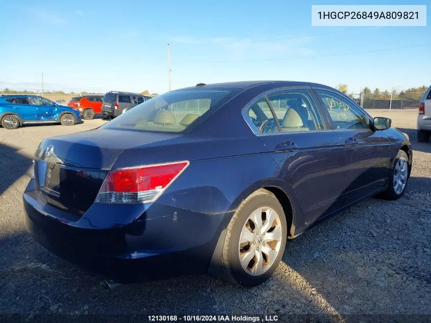 2009 Honda Accord Sedan VIN: 1HGCP26849A809821 Lot: 12130168