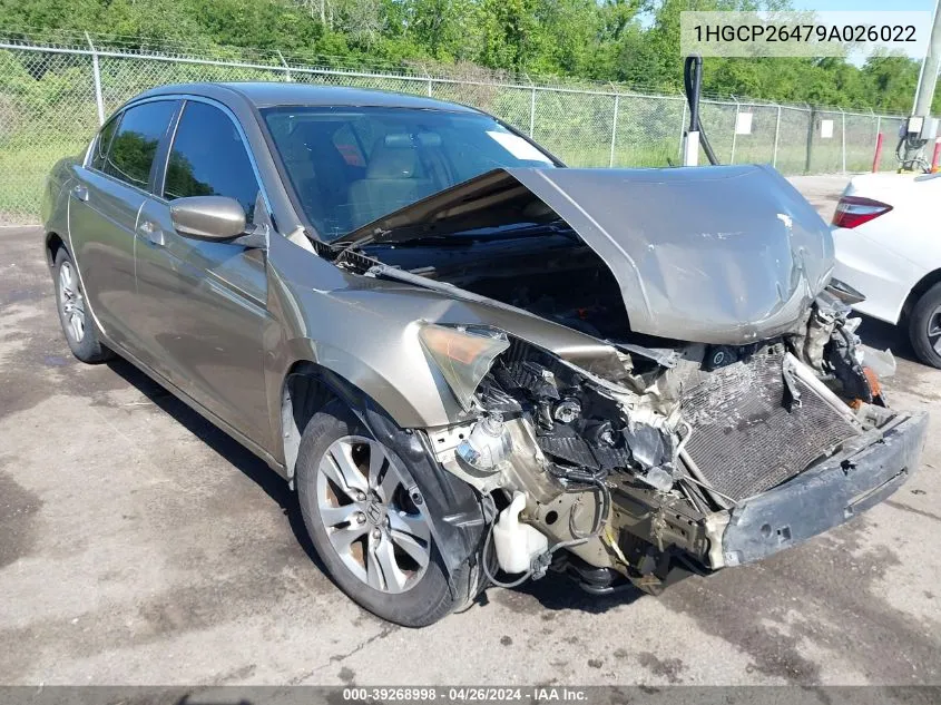 1HGCP26479A026022 2009 Honda Accord 2.4 Lx-P