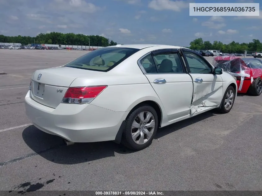 2009 Honda Accord 3.5 Ex-L VIN: 1HGCP36859A036735 Lot: 39378831