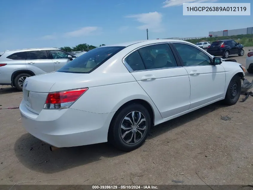 1HGCP26389A012119 2009 Honda Accord 2.4 Lx