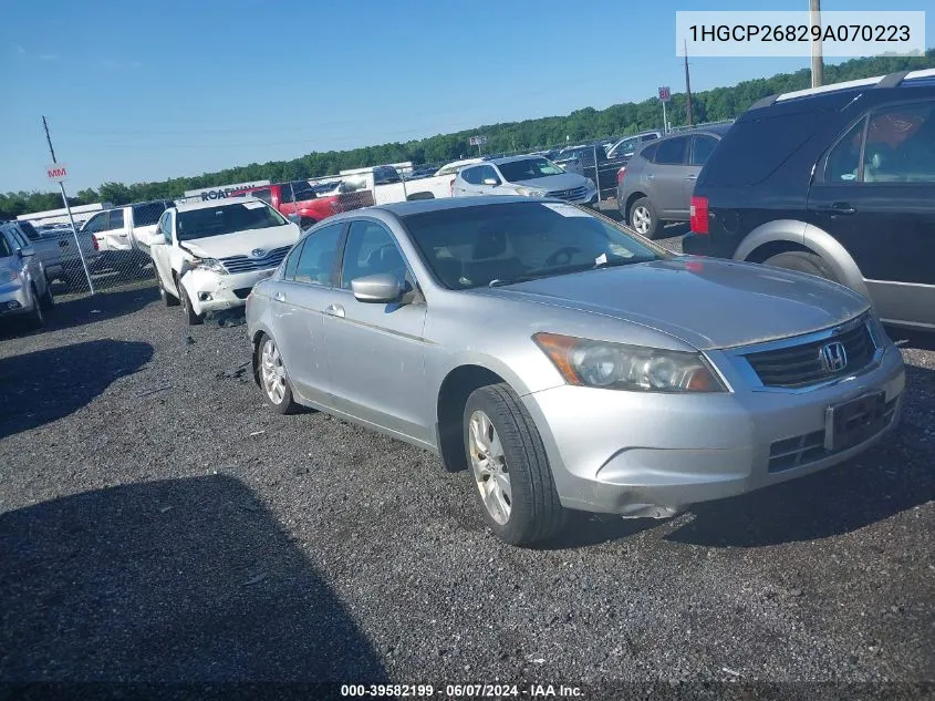 2009 Honda Accord 2.4 Ex-L VIN: 1HGCP26829A070223 Lot: 40774239