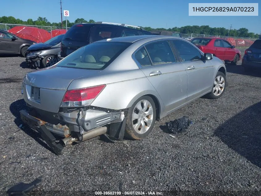 2009 Honda Accord 2.4 Ex-L VIN: 1HGCP26829A070223 Lot: 40774239