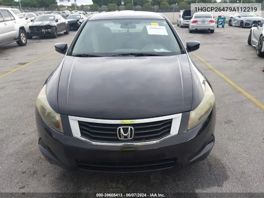 2009 Honda Accord 2.4 Lx-P VIN: 1HGCP26479A112219 Lot: 39608413