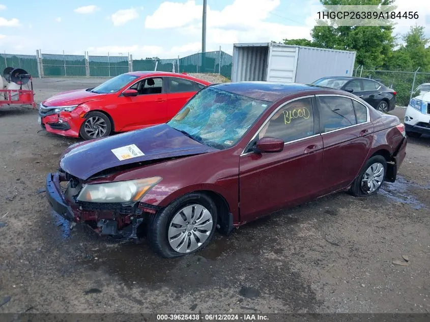 2009 Honda Accord 2.4 Lx VIN: 1HGCP26389A184456 Lot: 39625438