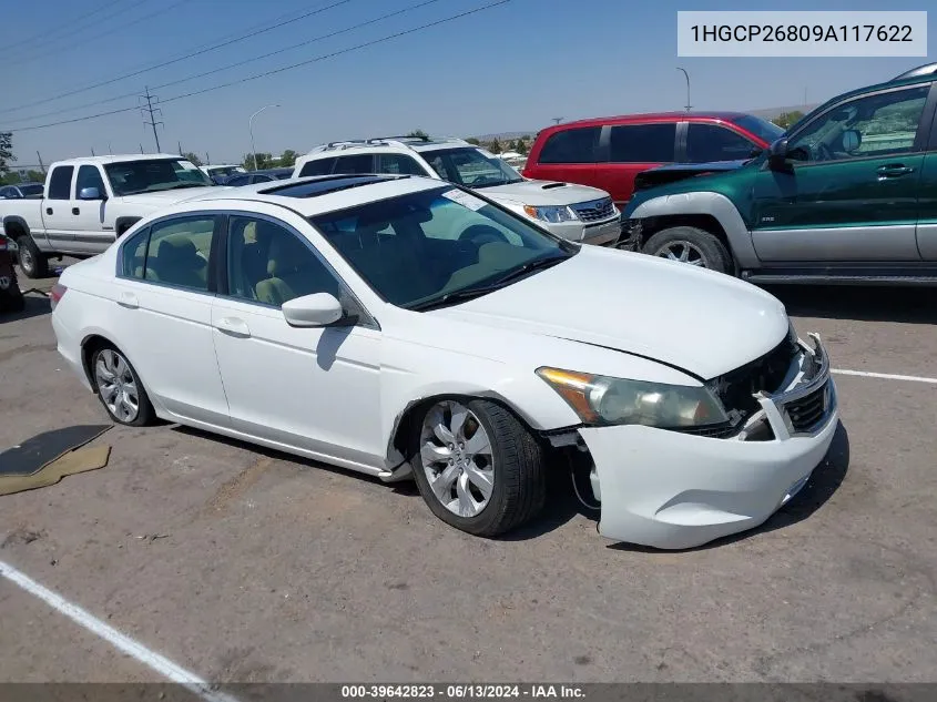 2009 Honda Accord 2.4 Ex-L VIN: 1HGCP26809A117622 Lot: 39642823