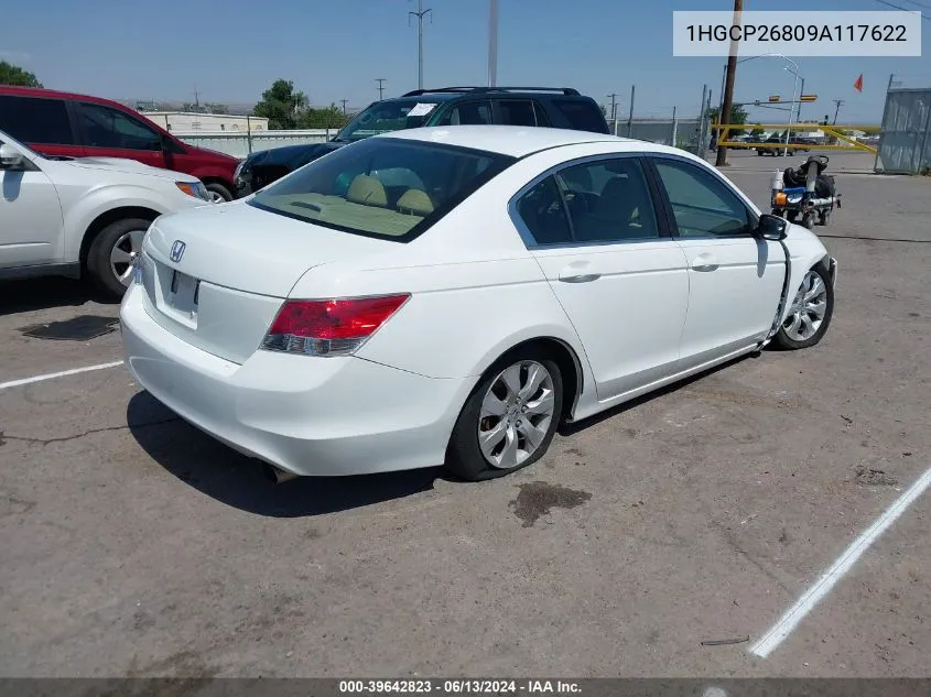 2009 Honda Accord 2.4 Ex-L VIN: 1HGCP26809A117622 Lot: 39642823