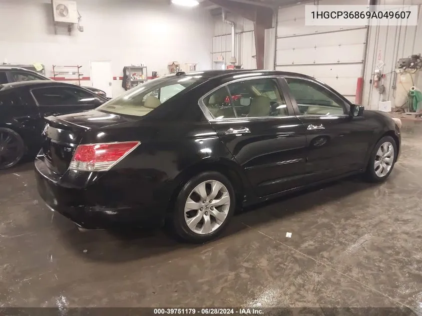 2009 Honda Accord 3.5 Ex-L VIN: 1HGCP36869A049607 Lot: 39751179