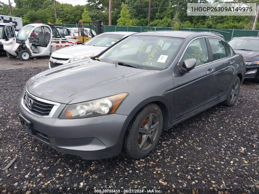 2009 Honda Accord 2.4 Lx VIN: 1HGCP26309A149975 Lot: 39755410