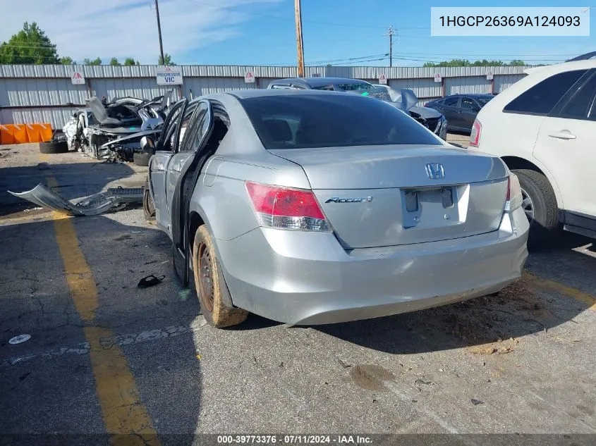 2009 Honda Accord 2.4 Lx VIN: 1HGCP26369A124093 Lot: 39773376