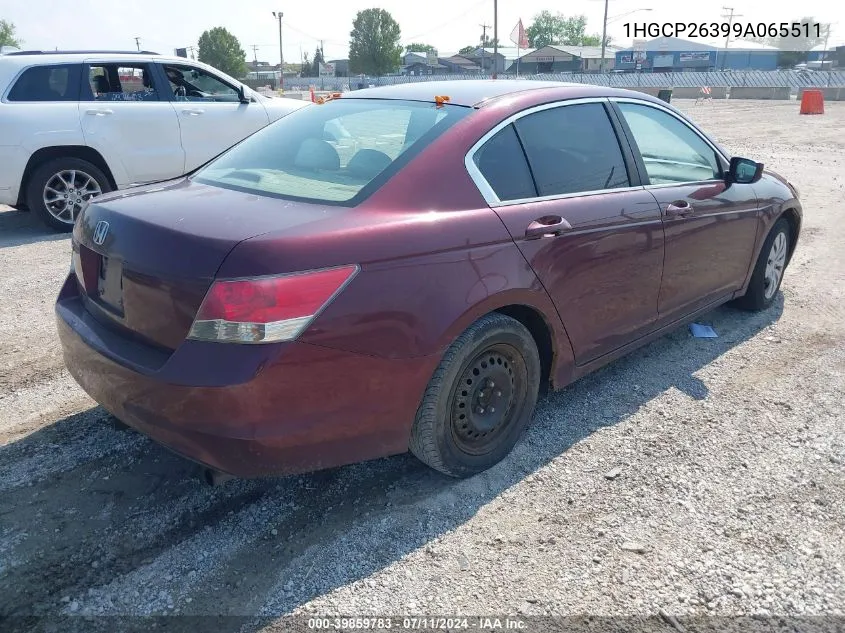 1HGCP26399A065511 2009 Honda Accord 2.4 Lx