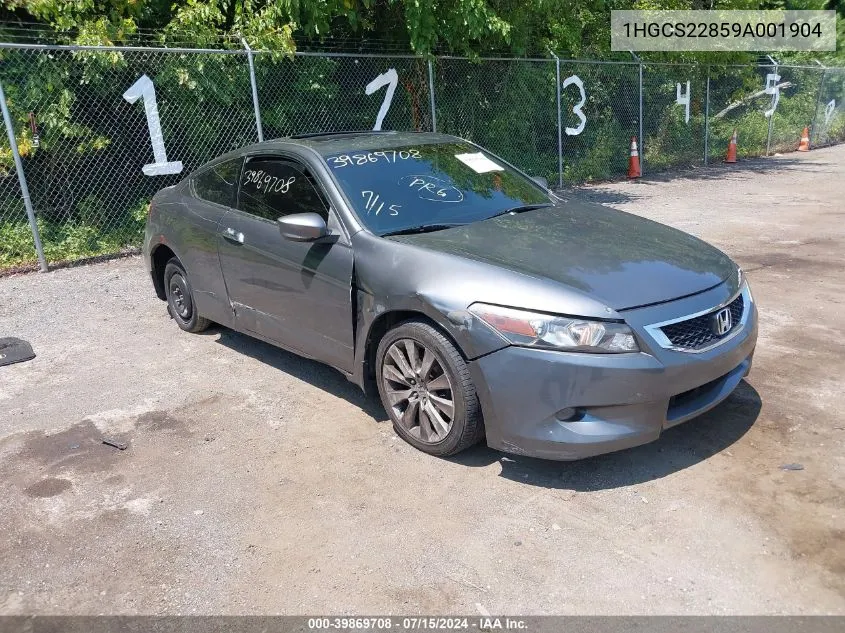 1HGCS22859A001904 2009 Honda Accord 3.5 Ex-L