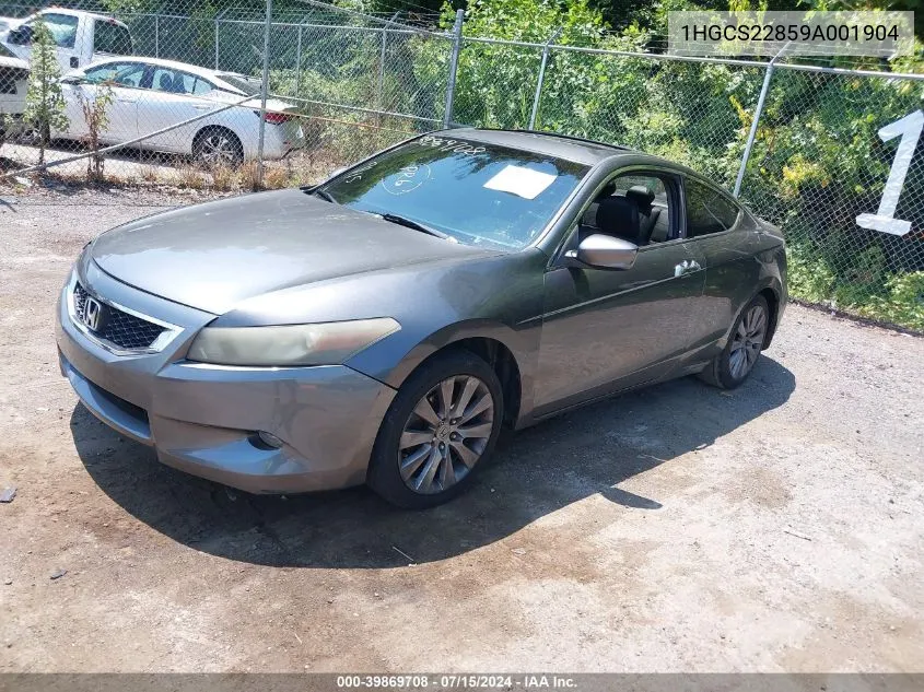 1HGCS22859A001904 2009 Honda Accord 3.5 Ex-L