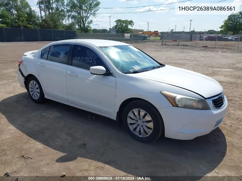 2009 Honda Accord 2.4 Lx VIN: 1HGCP26389A086561 Lot: 39909825