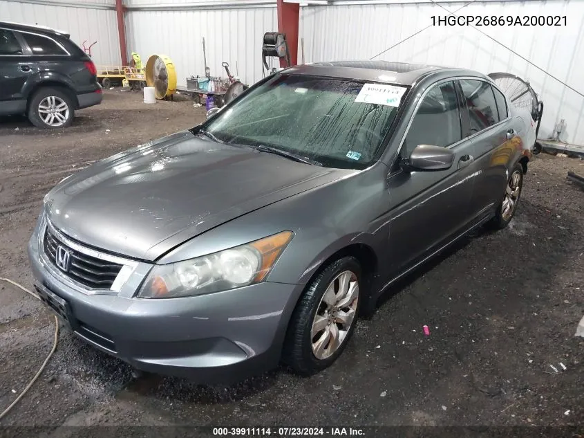 2009 Honda Accord 2.4 Ex-L VIN: 1HGCP26869A200021 Lot: 39911114