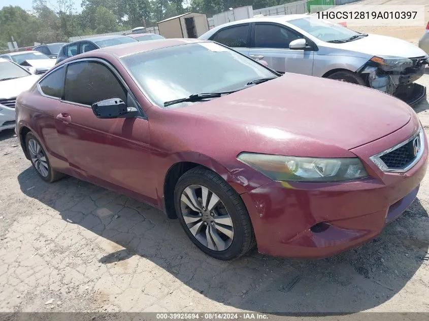 2009 Honda Accord 2.4 Ex-L VIN: 1HGCS12819A010397 Lot: 39925694