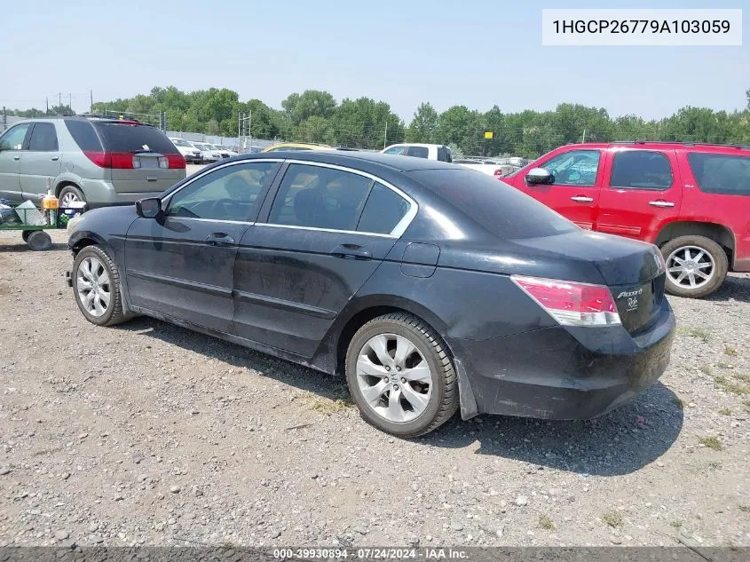 2009 Honda Accord 2.4 Ex VIN: 1HGCP26779A103059 Lot: 39930894