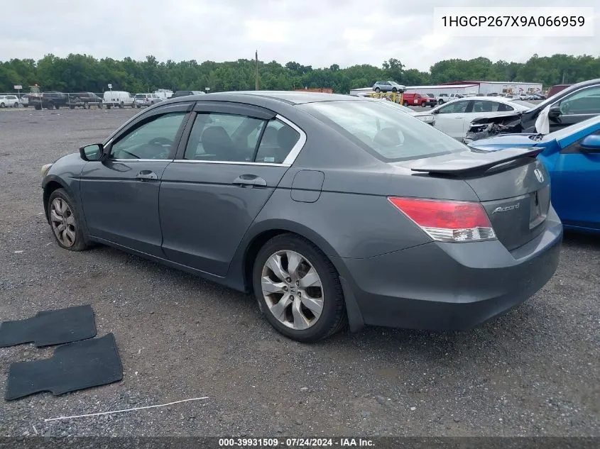 2009 Honda Accord 2.4 Ex VIN: 1HGCP267X9A066959 Lot: 39931509