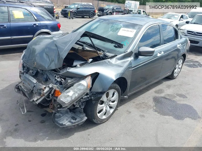 2009 Honda Accord 3.5 Ex VIN: 1HGCP36789A039992 Lot: 39940382