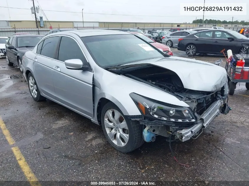 1HGCP26829A191432 2009 Honda Accord 2.4 Ex-L