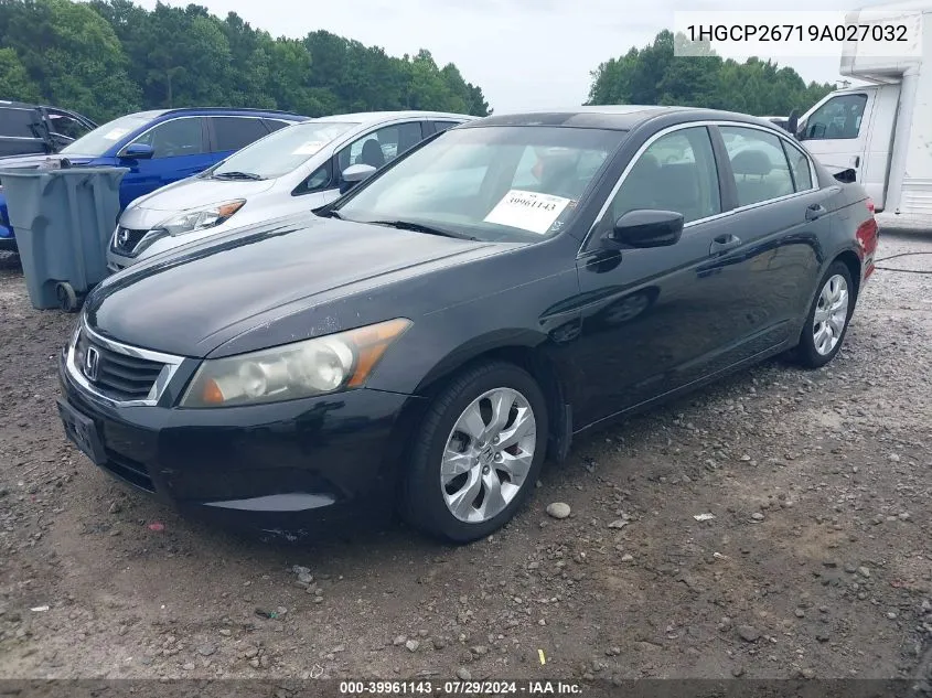 2009 Honda Accord 2.4 Ex VIN: 1HGCP26719A027032 Lot: 39961143