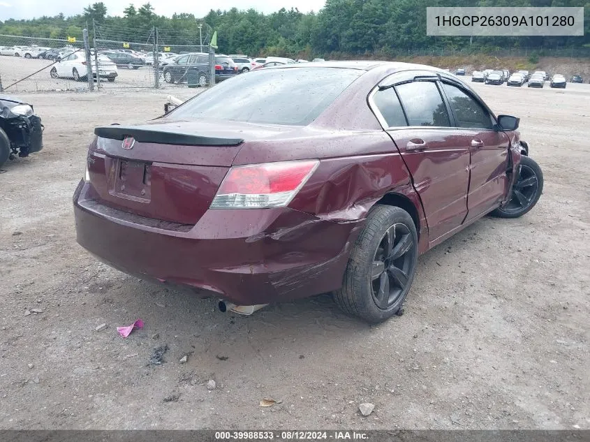 2009 Honda Accord 2.4 Lx VIN: 1HGCP26309A101280 Lot: 39988533