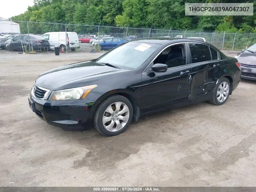 2009 Honda Accord 2.4 Ex-L VIN: 1HGCP26839A047307 Lot: 39990681