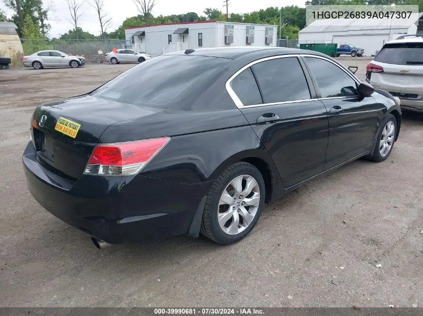 2009 Honda Accord 2.4 Ex-L VIN: 1HGCP26839A047307 Lot: 39990681