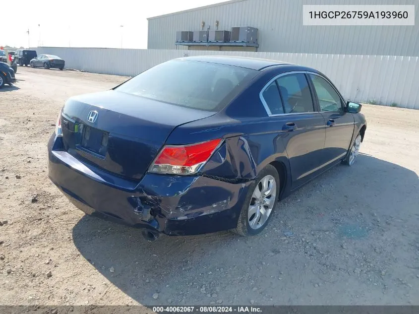 1HGCP26759A193960 2009 Honda Accord 2.4 Ex