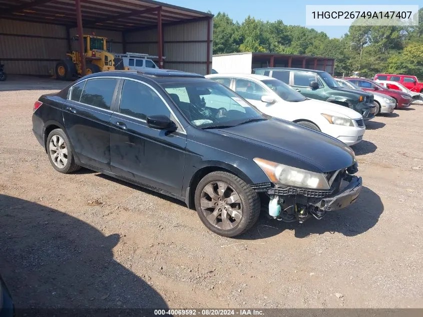 2009 Honda Accord Ex VIN: 1HGCP26749A147407 Lot: 40069592