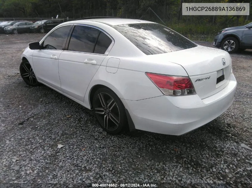 1HGCP26889A136869 2009 Honda Accord 2.4 Ex-L